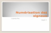 Numérisation des signaux - IUT-SRCzim.web.free.fr/LicenceV3.pdf · 1. Analogique - Numérique. 1.1 Définitions a/ L’enregistrement numérique consiste à convertir le signal électrique