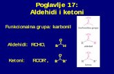 Funkcionalna grupa: karbonilhelix.chem.bg.ac.rs/~vmaslak/Organska_hemija_2-202B1...Ozonoliza alkena: oksidativno raskidanje dvostruke veze ugljenik-ugljenik Prvo O 3, potom dejstvo