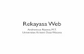 Rekayasa Web - lecturer.ukdw.ac.idlecturer.ukdw.ac.id/riyono/wp-uploads/2009/09/rekweb-pertemuan-3.pdf · Proses Desain • Urutan kerja yang seharusnya diikuti • Buat rancangannya