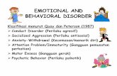 EMOTIONAL AND BEHAVIORAL DISORDER - ocw.usu.ac.idocw.usu.ac.id/course/download/1270000036-pend-anak-luar-biasa/pal... · Socialized Aggression (Perilaku antisosial) Anxiety -Withdrawal