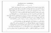 SURAH AT TAHRIM - tafsirmelayu.comtafsirmelayu.com/pdf/JUZ28/9.AT-TAHRIM.pdf · Islam bererti Muhammad Rasulullah sebagai Rasul nya dan agamanya dari Allah swt. Muhammad saw sebagai