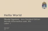 Hello World - users.nik.uni-obuda.huusers.nik.uni-obuda.hu/qwaevisz/jse/UNI-OBUDA-JSE-Lab01-HelloWorld... · Java Platform Standard Edition (Java SE, korábban* J2SE) workstation-ök