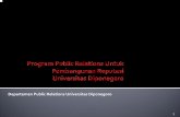 Departemen Public Relations Universitas Diponegoro - CORE · kebijakan UNDIP. Wawancara ekslusif tersebut selain akan membangun reputasi organisasi yang lebih kuat dan moncer, juga