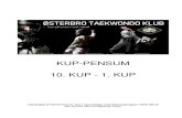 KUP-PENSUM 10. KUP - 1. KUP - taekwondoklub.dk · Fra 3. kup til 1. kup er udgangspunktet min. 6 mdr.`s træning (40 træninger) mellem hver graduering, med mindre ekstra træning,