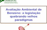 Avaliação Ambiental de Benzeno: a legislação quebrando ...³sio 42... · misturas desubstânciasquímicaspresentesnoar.Ex.: atmosfer ... Albertinho - Aval Amb Benzeno-ANAMT 15052013-ppt.ppt