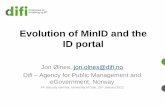 Evolution of MinID and the ID portal - Wiki.uio.no · Evolution of MinID and the ID portal Jon Ølnes, jon.olnes@difi.no ... sertifikat Offentlig virksomhet ... Les dokument Les Sett