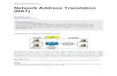 Network Address Translation (NAT) filemenghemat penggunakan alokasi IP dari ISP. ... Teknologi NAT memungkinakan alamat IP lokal/’private’ terhubung ke ... Jika anda harus merubah