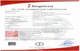 28C-6e-20170223095126 - biasmakina.combiasmakina.com/katalog/hidrolik pres CE belgesi.pdf · Inspecco EC TYPE EXAMINATION CERTIFICATE Certificate Number Manufacturer Product Description