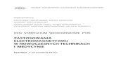 ZASTOSOWANIA ELEKTROMAGNETYZMU W …ptze.pl/wp-content/uploads/2017/07/PTZE-2014.pdf · REFERAT PLENARNY / PLENARY PRESENTATION (Chair: Lech Borowik) Bibliograficzne bazy danych w