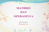 Adri Priadana ilkomadriilkomadri.com/upload/files/5534_matriks_dan_operasinya... · 2016-12-17 · Operasi –Operasi Pada Matriks Penjumlahan Matriks Pengurangan Matriks Perkalian