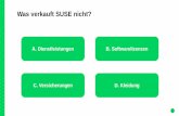 Was verkauft SUSE nicht? - fsfw-dresden.de · 53 SUSE Linux Enterprise Server – Support & Service Standard Priority Software Upgrades & Updates Yes Yes Methods of Access Chat, Phone,