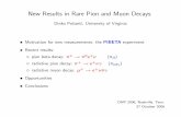 New Results in Rare Pion and Muon Decays - …pibeta.phys.virginia.edu/docs/talks/dnp_2006/foils.pdfNew Results in Rare Pion and Muon Decays Dinko Po cani c, University of Virginia