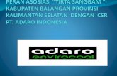 Program yang telah dicapai dengan CSR Pt.Adaro Indonesianew.pamsimas.org/download/Asosiasi/Bahan_Rakornas_2018/BALANGAN... · CSR Pt.Adaro Indonesia Inventarisasi dan penjajakan kerjasama