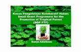 Kasus Pengelolaan Kolaboratif Hutan: Small Grant Programme ... · Kasus Pengelolaan Kolaboratif Hutan: Small Grant Programme for the Promotion of Tropical Forest (SGP PTF) ... Ruang