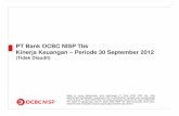 PT Bank OCBC NISP Tbk 30 September 2012 - With You · 9/30/2012 · Saluran Elektronik ATM, EDC & e-Banking Call centre • 675ATM OCBC NISP dan akses lebih dari 49.000 jaringan ATM