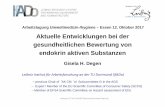Aktuelle Entwicklungen bei der gesundheitlichen Bewertung ... · Aktuelle Entwicklungen bei der gesundheitlichen Bewertung von endokrin aktiven Substanzen Gisela H. Degen Leibniz