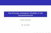 Das Konzept verborgener Variablen in der Quantenmechanikvalenti/TALKS_BACHELOR/Fabian... · Das Konzept verborgener Variablen in der Quantenmechanik Fabian Schubert 25. Juli 2014.
