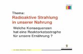 Thema: Radioaktive Strahlung in unserer Nahrung · Baden-Württemberg Dr. Martin Metschies ; Folie 1 Thema: Radioaktive Strahlung in unserer Nahrung Welche Konsequenzen hat eine Reaktorkatastrophe