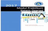MODUL PRAKTIKUM · ... (nomor id dan group id) ... SISTEM OPERASI Hal 15/74 MODUL PRAKTIKUM III Konfiguransi Linux Praktikum Sistem Operasi 2016 / 2017 a. ... VI Manajemen Proses