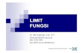 LIMIT FUNGSI - eko.staff.uns.ac.id · Pengertian Limit (Limit Satu Sisi) Limit fungsi di titik tertentu tidak ada bila Limit kiri dan limit kanan ada, tetapi berbeda, atau Limit kiri