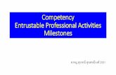 Competency Entrustable Professional Activities … EPA...Authentic learning, simulation Workplace-based assessment, Mini -CEX Medical knowledge Basic Science & Clinical knowledge Lecture,