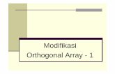 Modifikasi Orthogonal Array - 1 · Orthogonal Array - 1. Materi Modifikasi OA Desain multi-level Desain dummy-level. Modifikasi OA Situasi nyata proses produksi tidak selalu bisa
