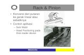Rack & Pinion - relifline.files.wordpress.com · Mekatronika 16 Rack & Pinion • Konversi dari putaran ke gerak linear atau sebaliknya • Contoh aplikasi: – Setir Mobil – Head