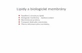 Lipidy a biologické membrányold-biomikro.vscht.cz/vyuka/bc/Lipidy_membrany_transport.pdf · Lipidy a biologické membrány Rozdělení a struktura lipidů Biologické membrány