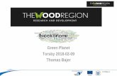 Green Planet Thomas Bajer · 2018-02-19 · Paper Province . Testbeds vs Research IUC och Leader Dalarna ecoINSIDE, IMTRIS Träcentrum Swerea NTNU Tretorget KTP ... Utvecklat plattform