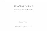 Klasszikus elektrodinamika - elmfiz.elte.huelmfiz.elte.hu/~bantay/eldin/intro.pdf · 1.Nagy Károly, Elektrodinamika (Tankönyvkiadó). 2.Abonyi Nagy, Elméleti Fizika (ELTE jegyzet).