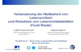 Verbesserung der Haltbarkeit von Lebensmitteln und ...giqs.org/.../content/...Maurer_Food4FutureWorkshop.pdf · Verbesserung der Haltbarkeit von Lebensmitteln und Reduktion von Lebensmittelabfällen