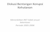 Diskusi Bentangan Korupsi Kehutanan - riaucorruptiontrial · Diskusi Bentangan Korupsi Kehutanan Menerbitkan RKT tidak sesuai ketentuan PidPeriode 2005‐2006