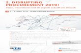 2. DISRUPTING PROCUREMENT 2019! - bme.de · disrupting procurement 2019! disrupting procurement 2019! +49 6196 5828-200 +49 6196 5828-299 intensiv-workshop: montag, 1. april 2019