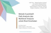 Metode Kuantitatif: Path Analysis dan Multilevel Analysis ...kesmas.ulm.ac.id/id/wp-content/uploads/2018/10/Metode-kuantitatif...Metode Kuantitatif: Path Analysis dan Multilevel Analysis