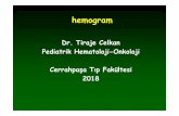 Dr. Tiraje Celkan Pediatrik Hematoloji-Onkoloji Cerrahpaşa ... · hemogram Dr. Tiraje Celkan Pediatrik Hematoloji-Onkoloji Cerrahpaşa Tıp Fakültesi 2018