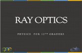 RAY OPTICS - fatih.sch.idfatih.sch.id/wp-content/uploads/2017/10/12-Graders-3.-Ray-Optics.pdf• Salah satu aplikasi dari sinar tampak adalah penggunaan sinar laser dalam serat optik