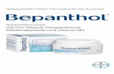 Gesichtscreme - bepanthol.de · Gebrauchsinformation: Information für den Anwender Gesichtscreme mit Pro-Vitamin Dexpanthenol, Madecassoside und Vitamin B3