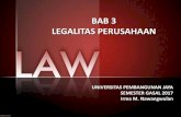 BAB 3 LEGALITAS PERUSAHAAN - ocw.upj.ac.idocw.upj.ac.id/files/Slide-MAN-107-Class-Meeting-04.pdf · SERTIFIKAT HALAL KRITERIA KEHALALAN • Tidak mengandung babi dan bahan yang berasal