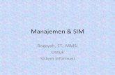 Manajemen & SIM - rogayah.staff.gunadarma.ac.idrogayah.staff.gunadarma.ac.id/Downloads/files/65809/Materi+Pendahuluan+M1.pdf · komponen dan peran sistem informasi. •Contohnya meliputi