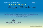 BUKU JURNAL AGRISAINS 2010 - lppm.mercubuana-yogya.ac.idlppm.mercubuana-yogya.ac.id/wp-content/uploads/... · pengaruh kadar air dan wadah simpan terhadap viabilitas benih kacang