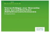 Vorschläge zur Novelle des europäischen ... · Berichts-Kennblatt 1. Berichtsnummer UBA-FB 2. 3. 4. Titel des Berichts Kurzgutachten zu Vorschlägen zur Novelle des europäischen
