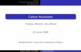 Carbon Nanotubes - uni-ulm.deœbungen/vortrag... · Struktur Eigenschaften und Anwendungen Elektronische Eigenschaften Herstellungsprozess Carbon Nanotubes Andreas Albrecht, Jens