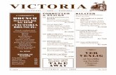 VICTORIA · Friskost med tomat Ost og marmelade Sønderjysk spegepølse Rugbrød og valnøddebrød Chokolade brødstick 1 kop kaffe/the ... 58 LATTE MACHIATO Espresso med mas - ser