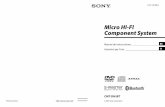 Micro HI-FI Component System música: Karaoke .....75 Otras operaciones Utilización del temporizador .....81 Cambio de la visualización .....83 Para ver información …