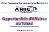 Agence Nationale des Investissements et des …‡U SUR L’ÉCONOMIE DU TCHAD Source : The Economist, FMI. Le Tchad est classé, sur la période 2001-2010, parmi les 10 économies