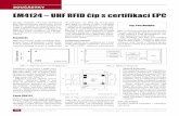 EM4124 – UHF RFID čip s certifikací EPC · Poznámka: TST2, TST3 a VSS mohou být pro snazší zabudování do etiket zkratovány. Tabulka 1 Základní parametry EM4124 Parametr