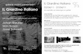 2-4...IL Giardino italiano 02/04/1 1 - 27/04/1 1 Een expositie van tekeningen en grafiek Johan Breuker studeerde aan de Gerrit Rietveld Academie M.O.-tekenen, verbleef lance tijd in