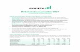 Avanza Bank Holding AB (publ) Fjärde kvartalet …investors.avanza.se/afw/files/press/avanza/201801178054...Bokslutskommuniké 2017 Avanza Bank Holding AB (publ) Fjärde kvartalet
