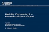 Usability Engineering 2 - TU Dresden · Elektrotechnik und Informationstechnik Institut für Automatisierungstechnik, Professur für Prozessleittechnik Usability Engineering 2 –