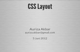 CSS Layout - cs.ipb.ac.idauriza/xhtml5/slide/05_css-layout.pdf · Sectioning Content Konten yang mendefinisikan cakupan heading dan footer
